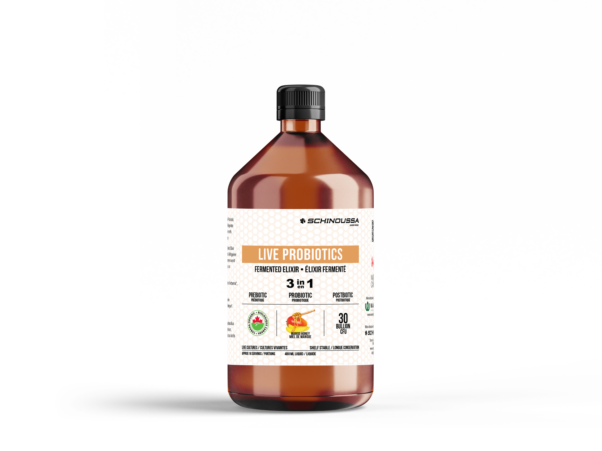 LIVE PROBIOTICS ELIXIR - HONEY MANGO - Schinoussa Superfoods